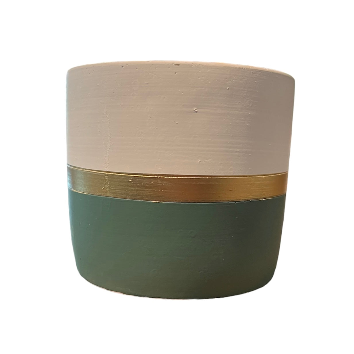 navy and gold plant pot HAR Goldie Planter