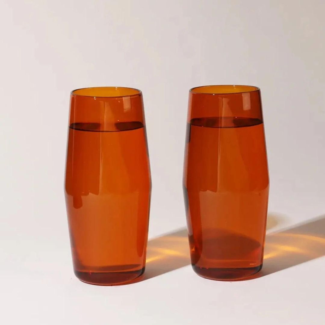 Double Wall Glass - High Borosilicate Glass - Insulated - Amber