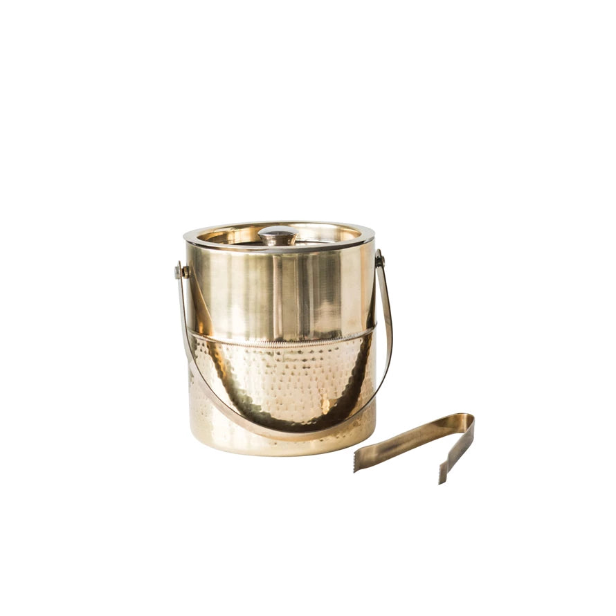 SteeL Ice Bucket & Tong Set