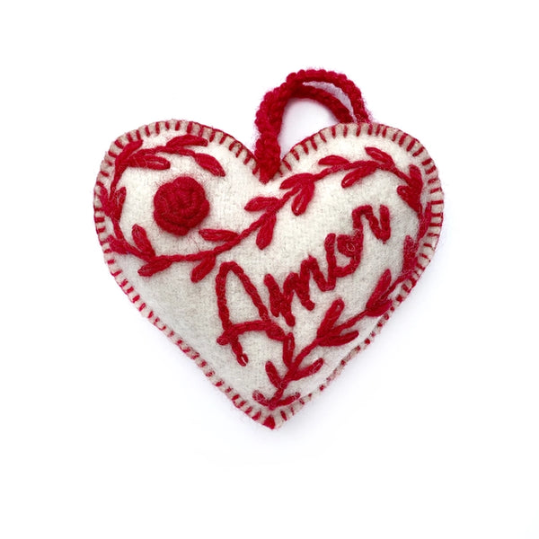 O4O Amor Embroidered Ornament - Rancho Diaz