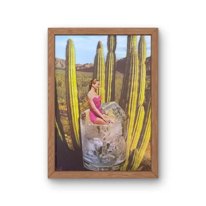 LKA Vintage Cactus Collage Art Print - Rancho Diaz