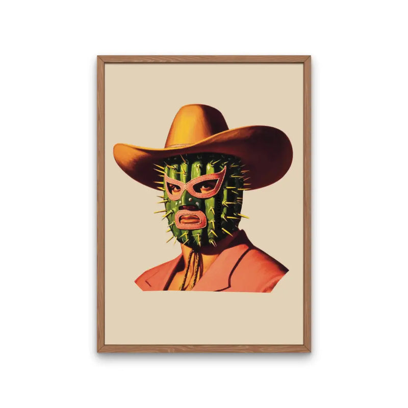 LKA Untouchable Luchador Cowboy Art Print - Rancho Diaz