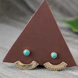 BAZ Brass Peekaboo Stone Ear Jacket - Rancho Diaz