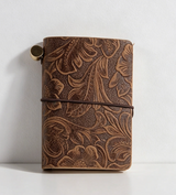CDN Mini Vintage Embossed Carved Leather Notebook - Rancho Diaz