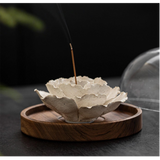 *HKU Round Wood Holder for Peony Flower Incense Holder - Rancho Diaz