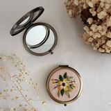 QF Floral Embroidered Compact Mirror - Rancho Diaz
