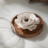 *HKU Hand Sculpted Ceramic Peony Flower Incense Holder - Rancho Diaz