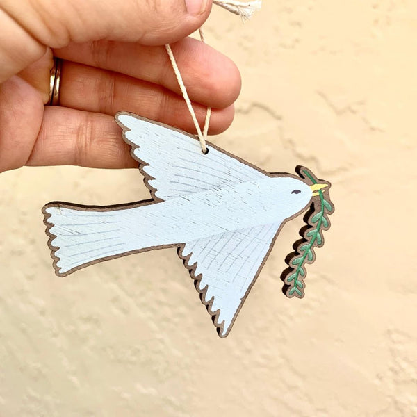 CBD Wooden Peace Dove Ornament - Rancho Diaz