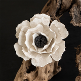 *HKU Hand Sculpted Ceramic Peony Flower Incense Holder - Rancho Diaz