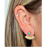 BAZ Brass Peekaboo Stone Ear Jacket - Rancho Diaz