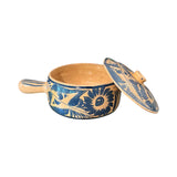 TMDP Blue and Cream Pot with Lid - Rancho Diaz