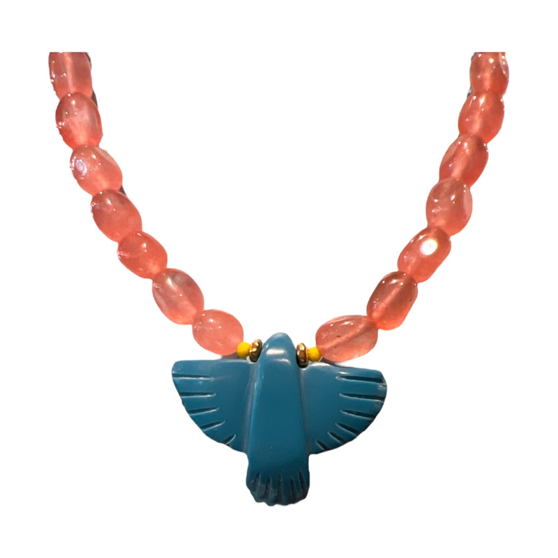 GG Turquoise Thunderbird necklace - Rancho Diaz
