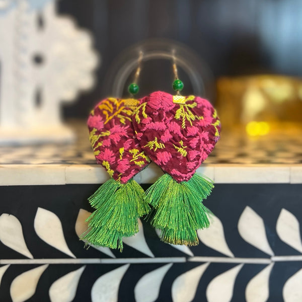 BPR Green Tassel Earrings - Rancho Diaz