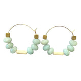 DAJ Amazonite Hoop Earrings - Rancho Diaz