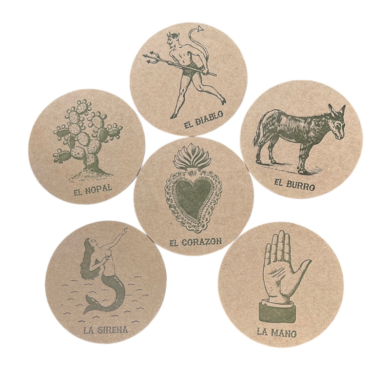 VVF Loteria Coaster Set - Rancho Diaz