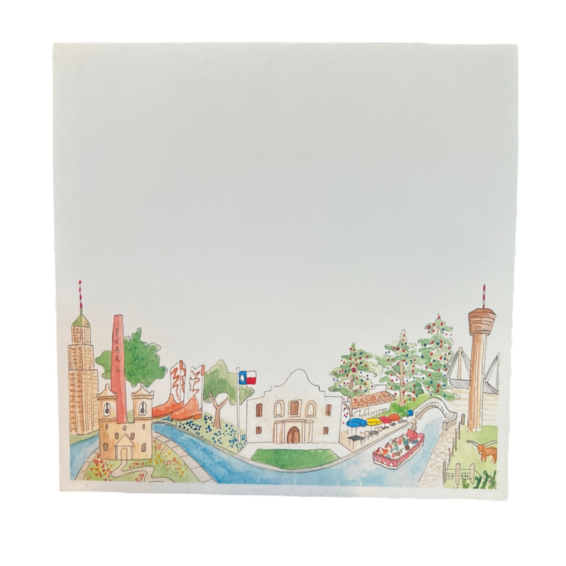 FAV San Antonio Skyline Square Notepad - Rancho Diaz