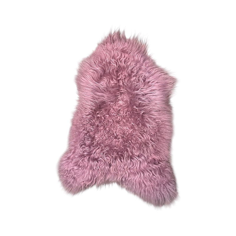 BIDK Dark Pink Icelandic Sheepskin Rug - Rancho Diaz