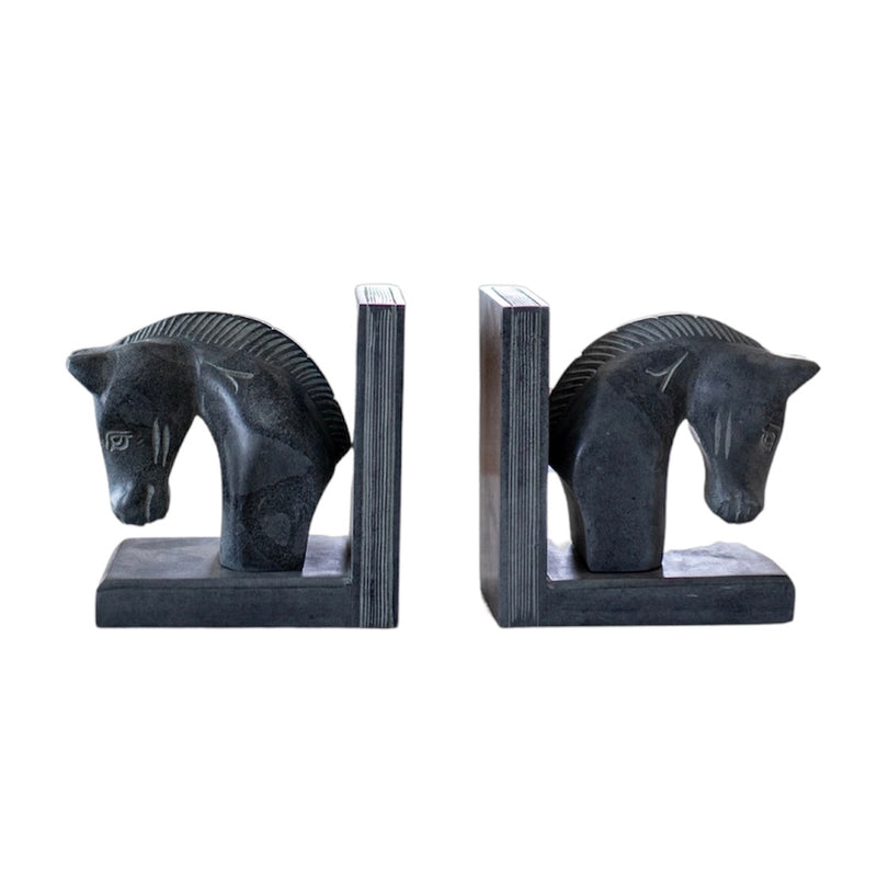 LBC Stone Horse Bookends - Rancho Diaz