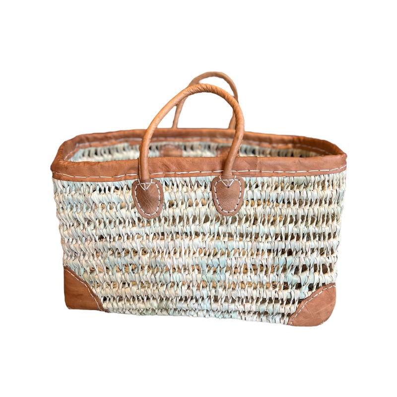 MDA Open Weave and Leather Basket