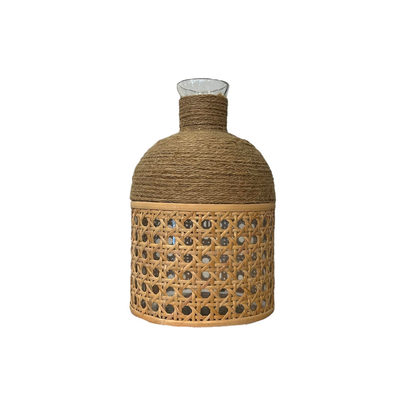 ANH* Cane Wicker Seagrass Vase - Rancho Diaz