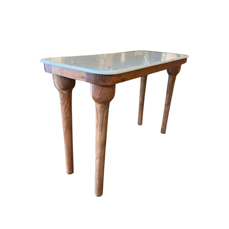 CCO Acacia Wood Console Table with Marble Top (Curbside & in-store pick up only) - Rancho Diaz