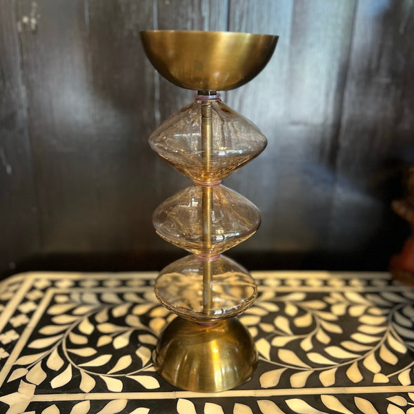 BMV Glass & Metal Candle Holder - Rancho Diaz