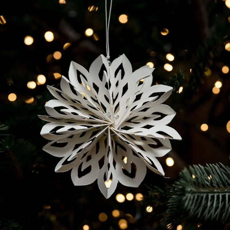 BWC White Star Design Hanging Ornaments - Rancho Diaz