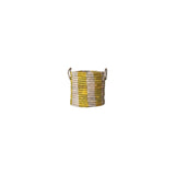 CCO Yellow Striped Seagrass Baskets (Sold Separately) - Rancho Diaz