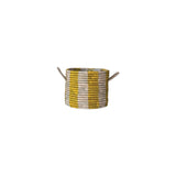 CCO Yellow Striped Seagrass Baskets (Sold Separately) - Rancho Diaz