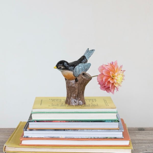 CCO Bird on Log Vase (in-store or curbside only) - Rancho Diaz