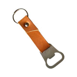 BLU Cognac Leather Bottle Opener Keychain - Rancho Diaz