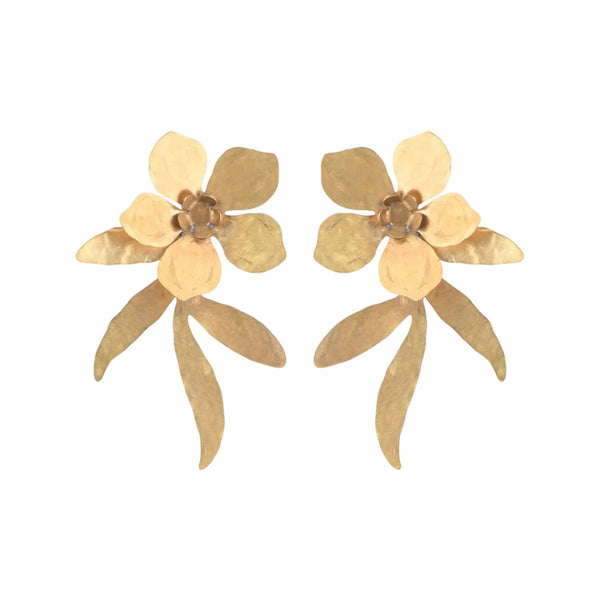 WDC Brass Flower Earrings - Rancho Diaz
