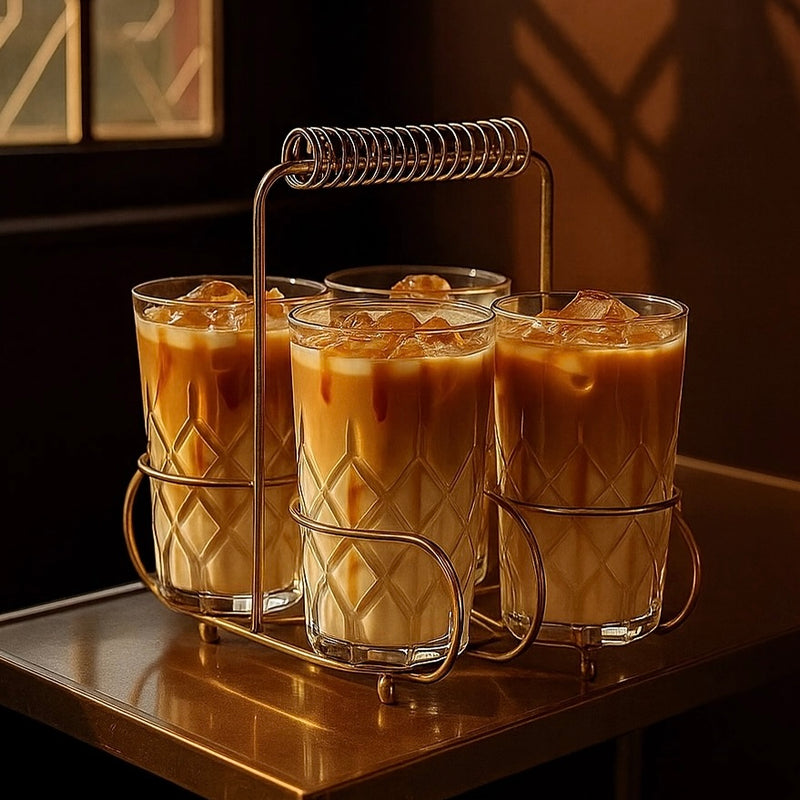 *SHIPTBD*MMC Drinking Glasses w/ Caddy - Rancho Diaz