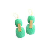 DAJ Green geometric Earrings - Rancho Diaz