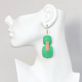 DAJ Green geometric Earrings - Rancho Diaz