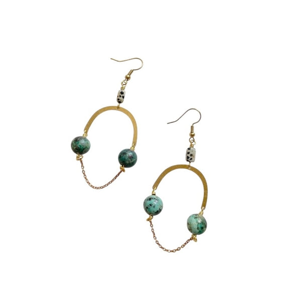 XTRA Dalmatian Jasper Earring - Rancho Diaz