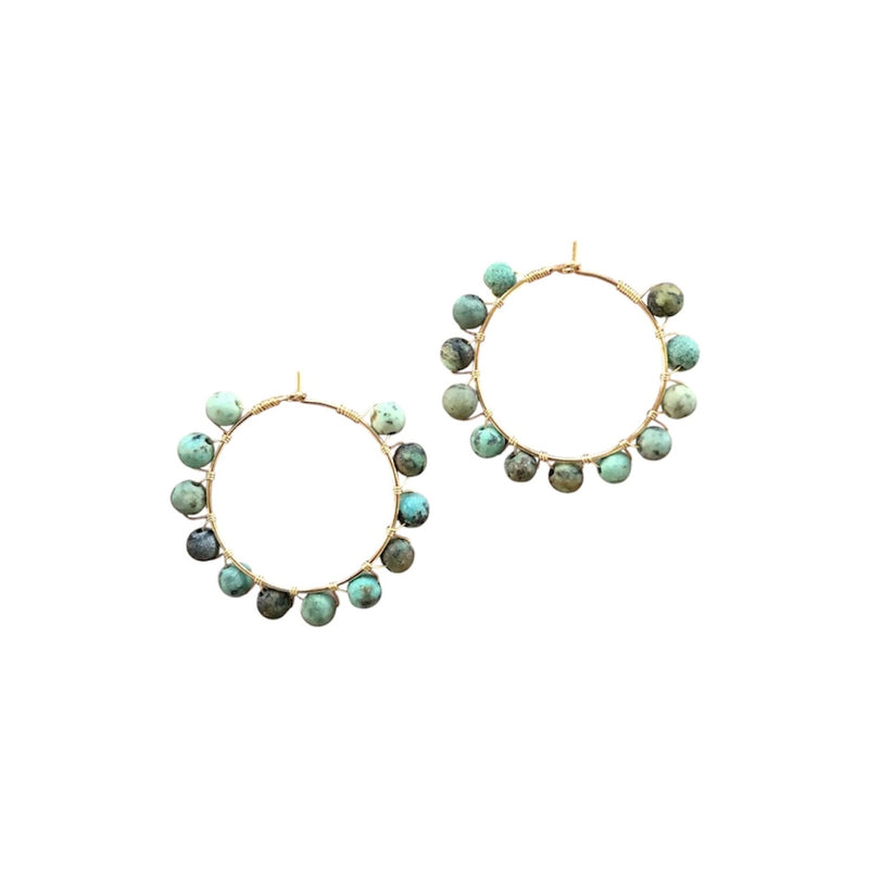 XTRA Turquoise Hoop Earring - Rancho Diaz