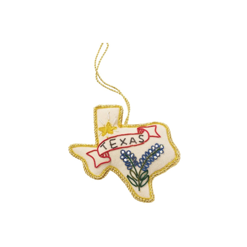 MTBE Texas Bluebonnet Beaded Ornament - Rancho Diaz