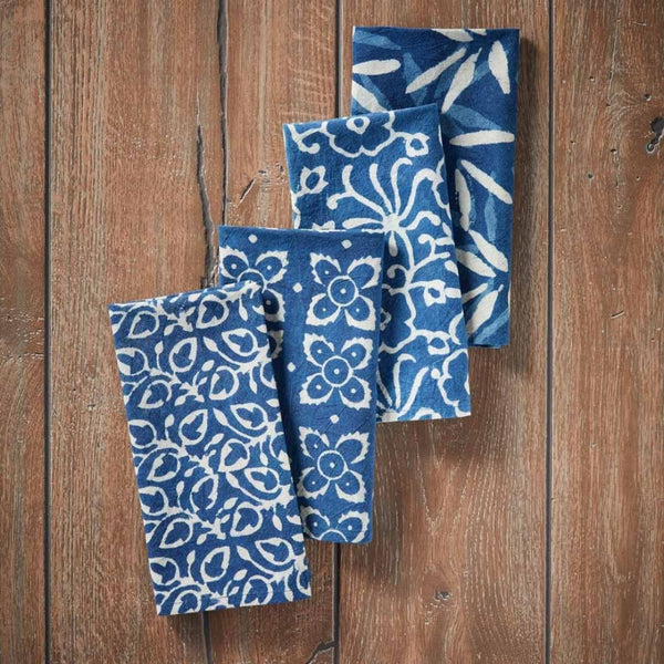 SRR Indigo Dabu Cotton Napkins - Set of 4 - Rancho Diaz