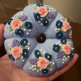 *QF Embroidery Pumpkin Pincushion - Rancho Diaz