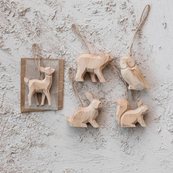 CCO Wood Forest Animal Ornament - Rancho Diaz