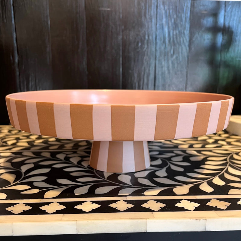 OLD Striped Cake Stand - Rancho Diaz