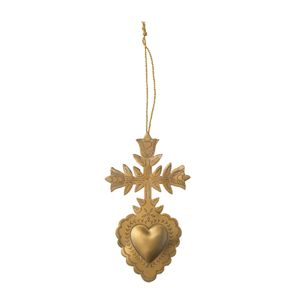 CCO Embossed Metal Heart Ornament - Rancho Diaz