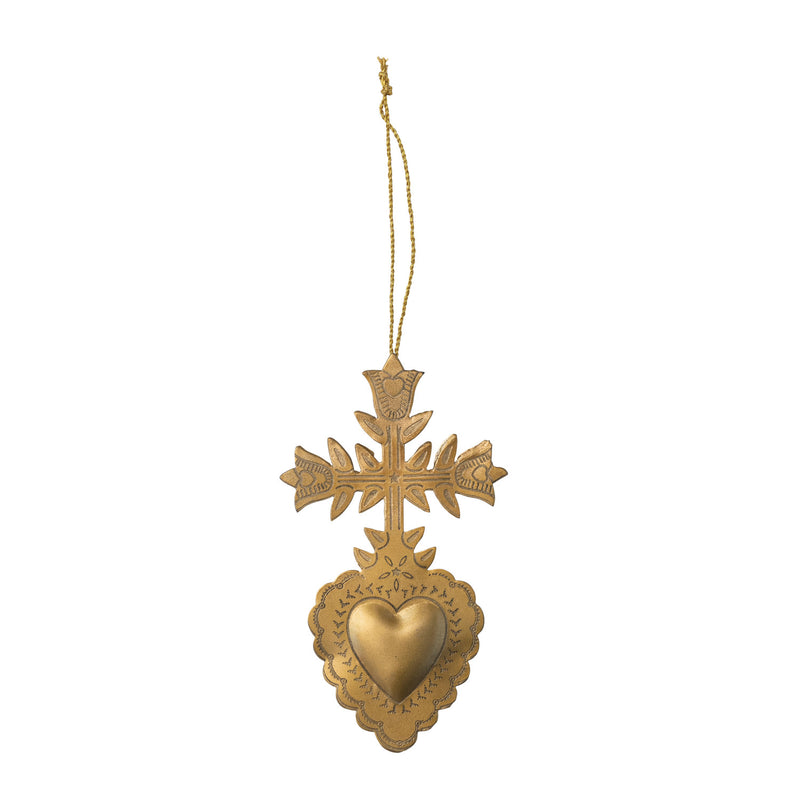 CCO Embossed Metal Heart Ornament - Rancho Diaz