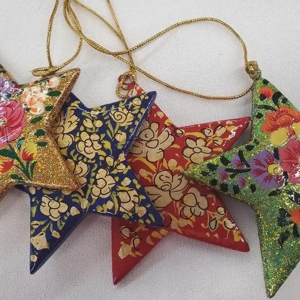 WLG Paper Mache Star Ornaments - Rancho Diaz