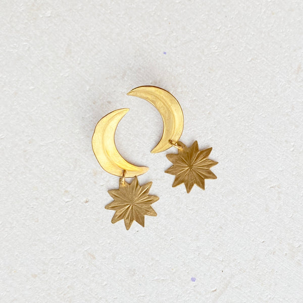 WDC Brass Crescent Earrings - Rancho Diaz
