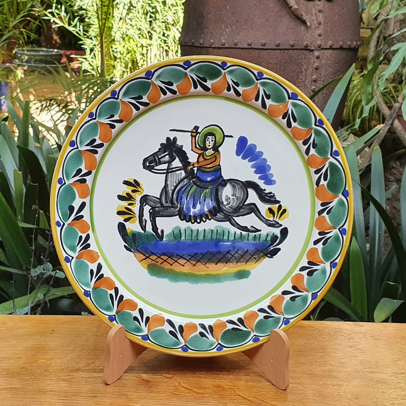 GP Dinner Plate w/ Design Cowboy, Cowgirl, Rooster - Rancho Diaz