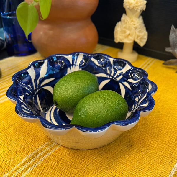 AI Blue Terracotta Decorative Bowl - Rancho Diaz