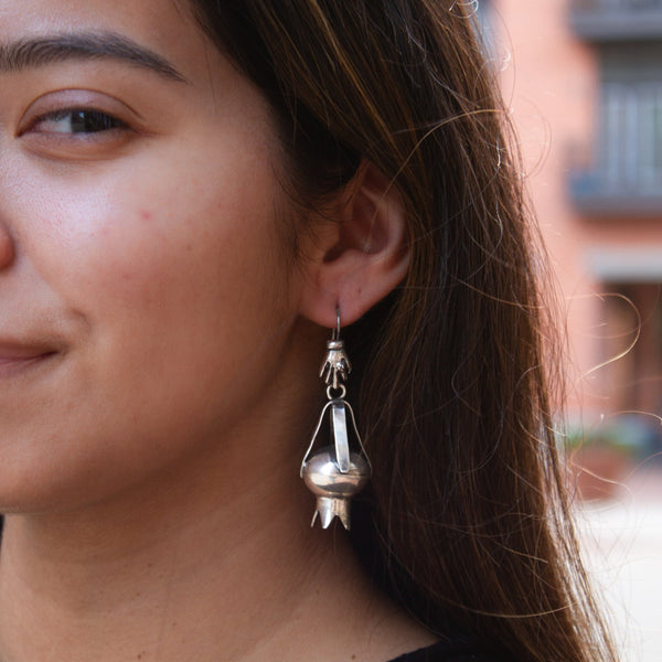 AGM Oaxacan Handmade Silver Earrings - Granada - Rancho Diaz