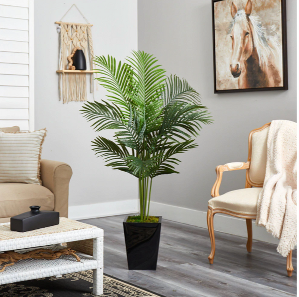 BIDK Large Faux Mini Palm With Black Pot(Curbside & in-store pick up only) - Rancho Diaz